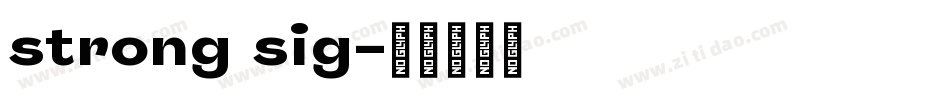 strong sig字体转换